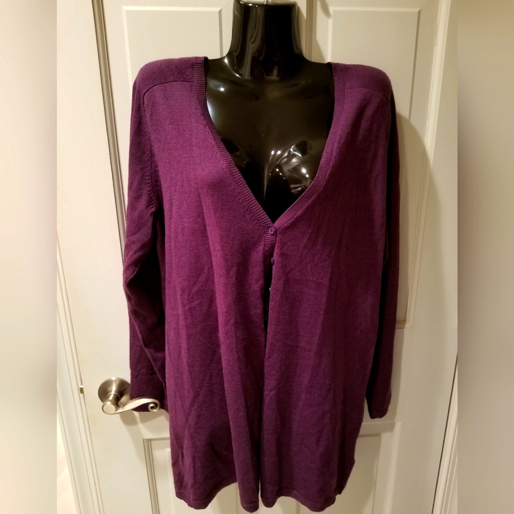 EUC Purple Victor Alfaro Button Down Sweater